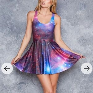BlackMilk Galaxy Purple Reversible Skater Dress